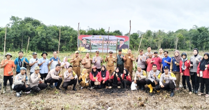 Dukung Swasembada Pangan, Kapolres dan Pejabat Wali Kota Prabumulih Tanam Jagung Serentak 1 Juta Hektare